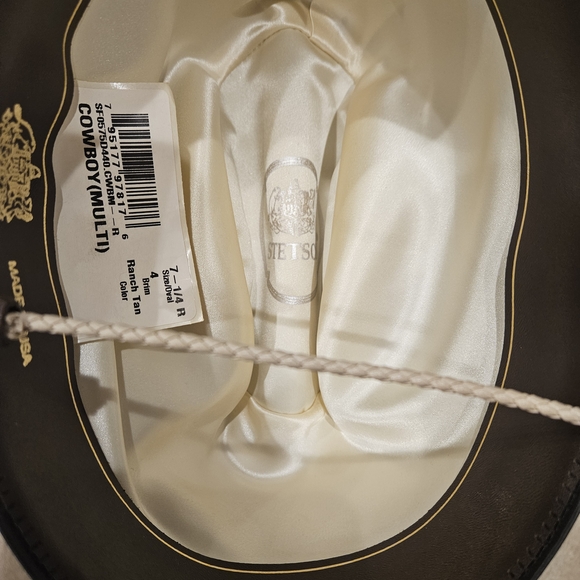 Stetson Retired Ranch Tan Western Cowboy Hat Size 7 1/4 XXXXX SF0575D440 - Picture 5 of 11